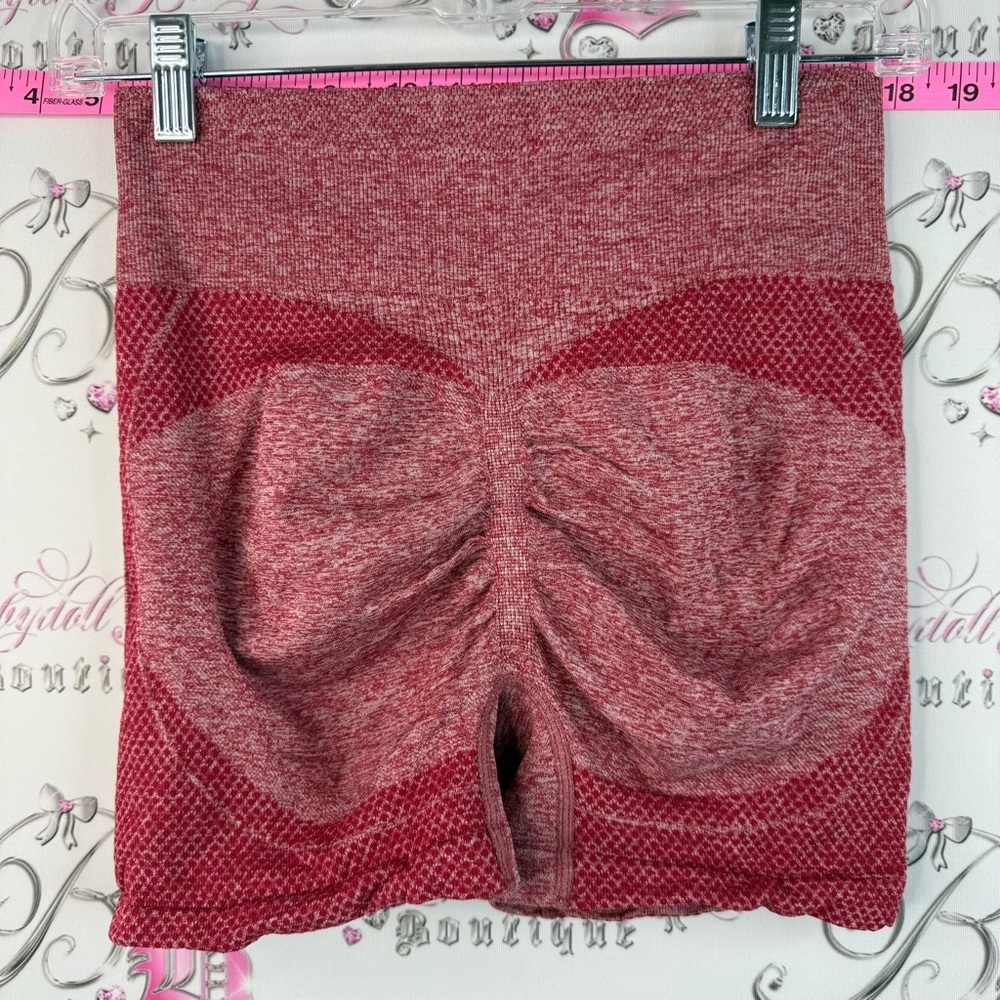 Shorts scrunch bum Seamless High-Waist Shapewear Shorts in Heathered Red